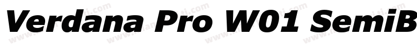 Verdana Pro W01 SemiBold Italic字体转换
